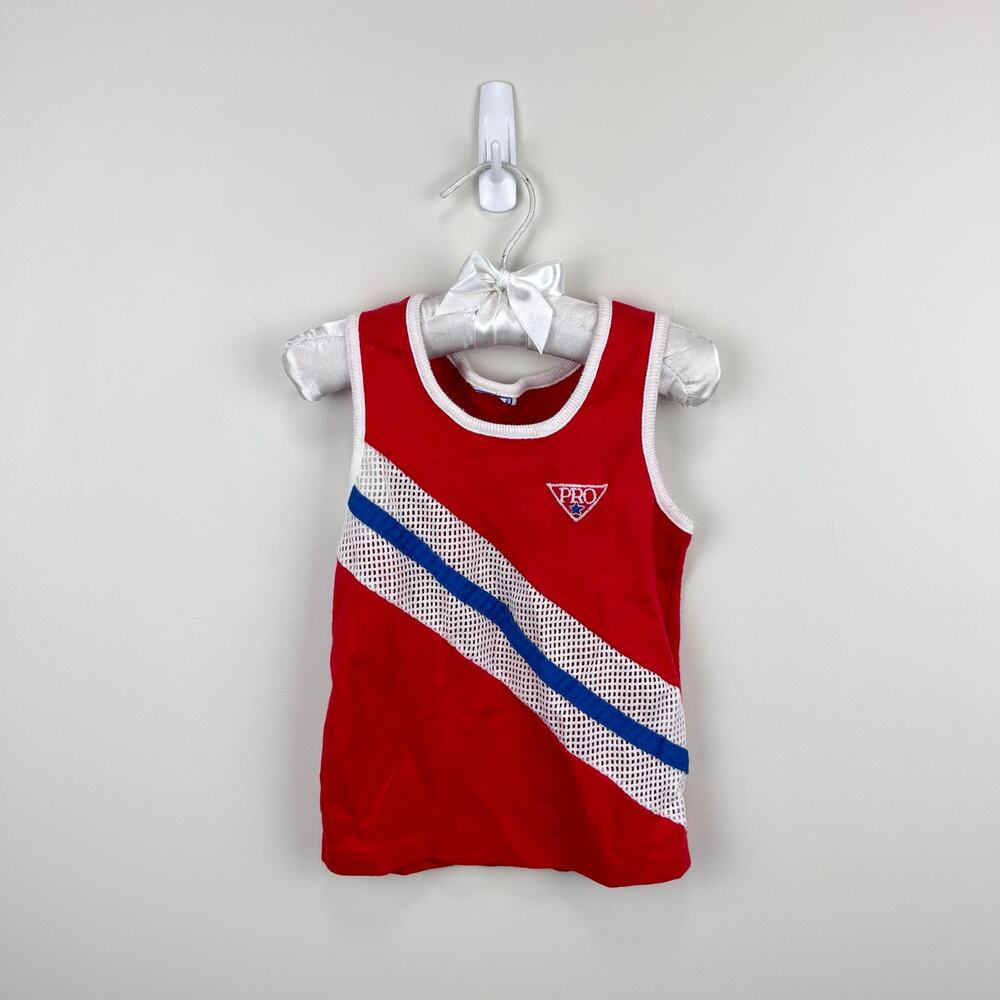 Vintage Toddler Red Pro Track Tank Top Red